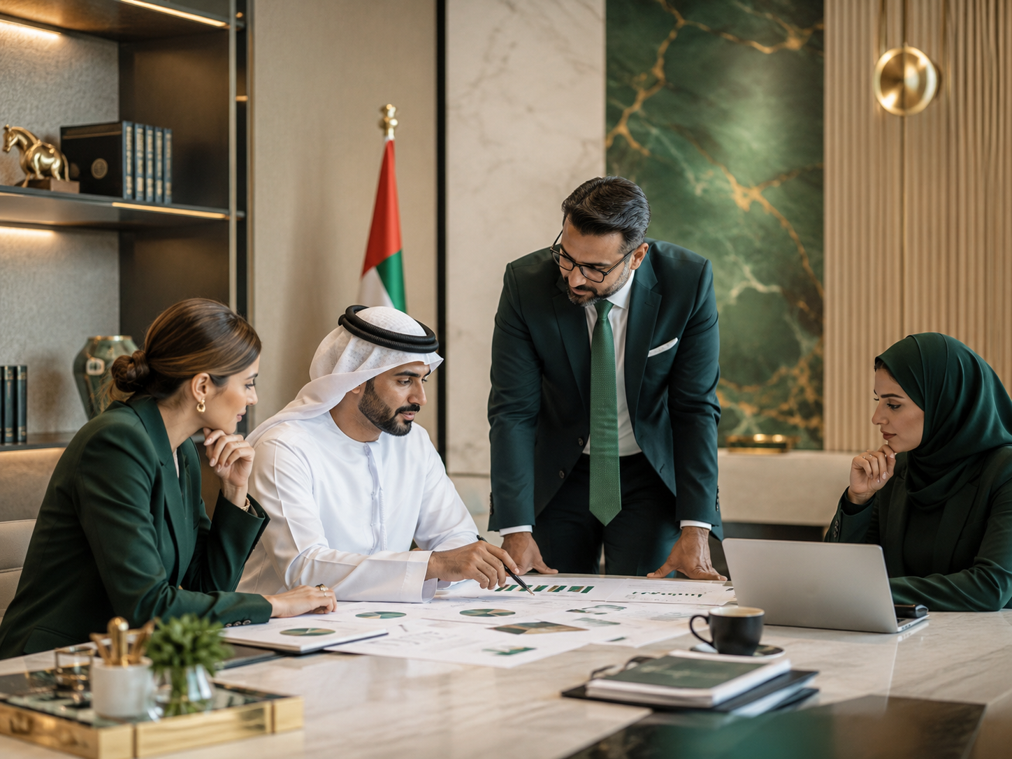 UAE business leadership meeting for CFO services and financial planning